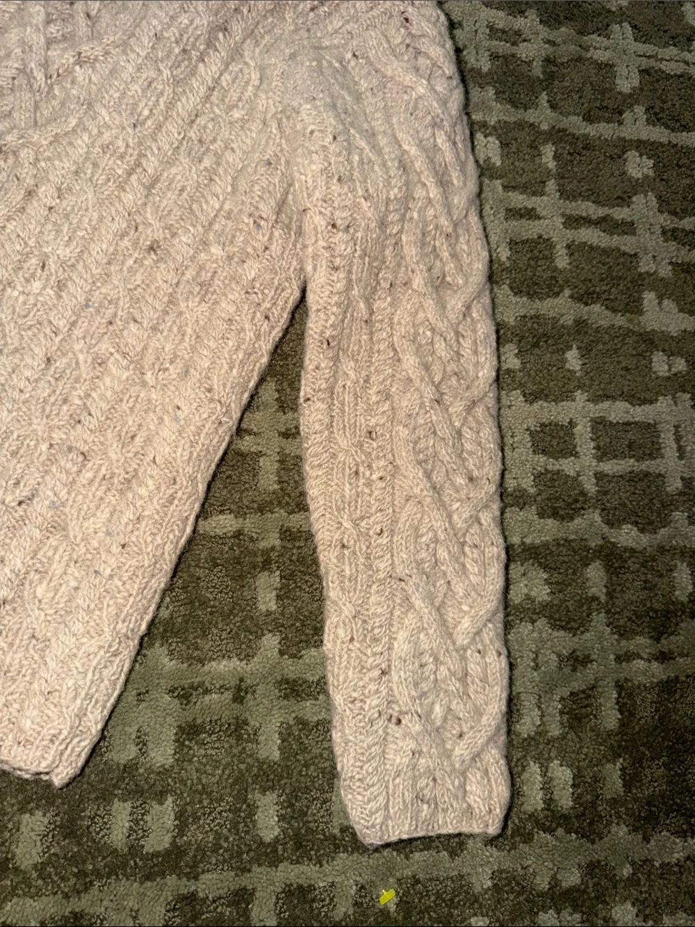 Vintage Women’s Quarter Zip Hand Knit For Ralph Lauren 100% Wool Size Petite - Picture 10 of 10